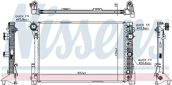 Handler.Part Radiator, engine cooling NISSENS 67168 6