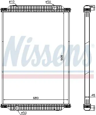 Handler.Part Radiator, engine cooling NISSENS 672440 1