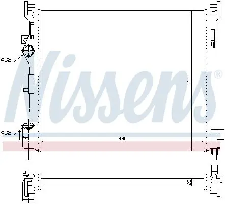 Handler.Part Radiator, engine cooling NISSENS 67246 5