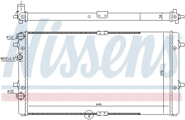 Handler.Part Radiator, engine cooling NISSENS 67301 5