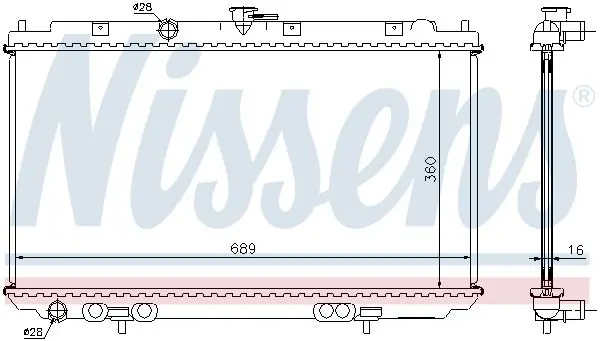 Handler.Part Radiator, engine cooling NISSENS 67344A 6