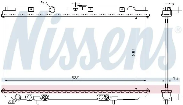 Handler.Part Radiator, engine cooling NISSENS 67345A 6