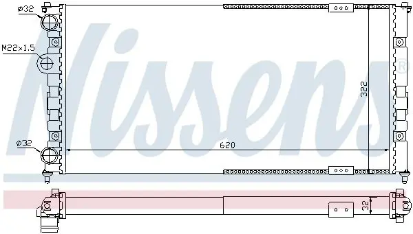 Handler.Part Radiator, engine cooling NISSENS 67308 5