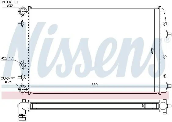 Handler.Part Radiator, engine cooling NISSENS 67322 6