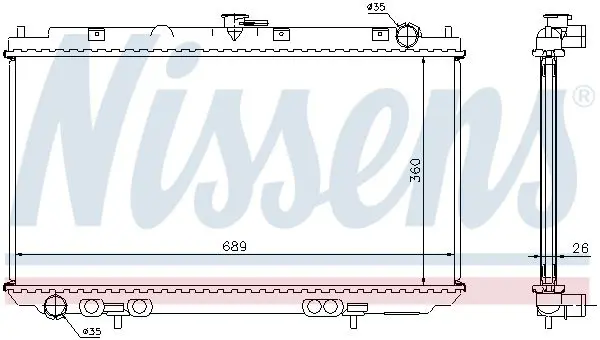 Handler.Part Radiator, engine cooling NISSENS 67349A 6