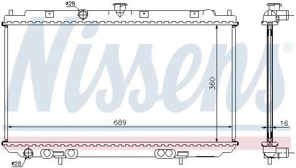 Handler.Part Radiator, engine cooling NISSENS 67350A 6