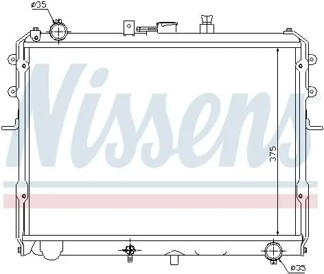 Handler.Part Radiator, engine cooling NISSENS 67358 6