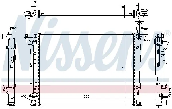 Handler.Part Radiator, engine cooling NISSENS 67466 6