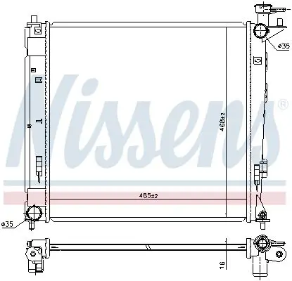 Handler.Part Radiator, engine cooling NISSENS 675019 5