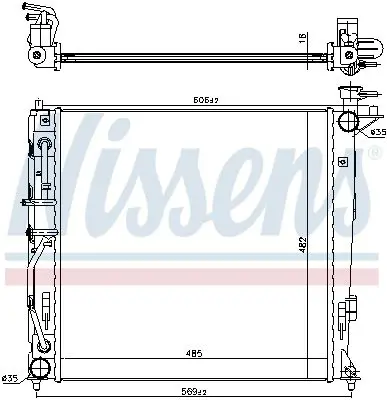 Handler.Part Radiator, engine cooling NISSENS 675022 6