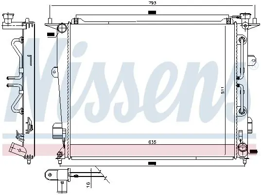 Handler.Part Radiator, engine cooling NISSENS 675047 1