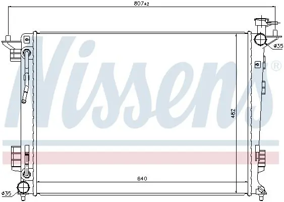 Handler.Part Radiator, engine cooling NISSENS 67514 6