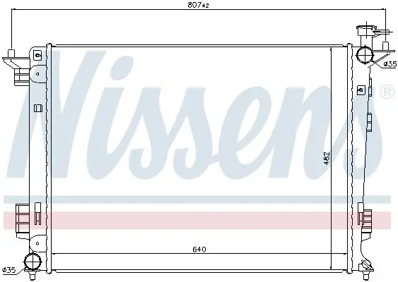 Handler.Part Radiator, engine cooling NISSENS 67515 6