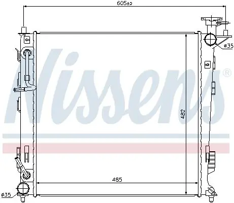 Handler.Part Radiator, engine cooling NISSENS 67516 5