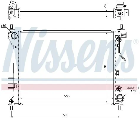 Handler.Part Radiator, engine cooling NISSENS 67548 5