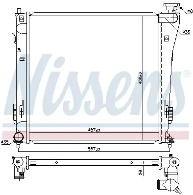 Handler.Part Radiator, engine cooling NISSENS 67551 5