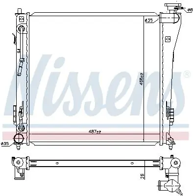 Handler.Part Radiator, engine cooling NISSENS 67552 6