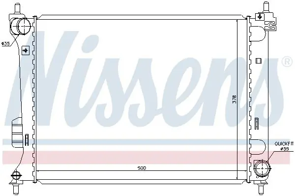 Handler.Part Radiator, engine cooling NISSENS 67609 5