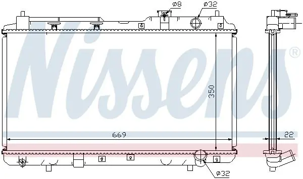 Handler.Part Radiator, engine cooling NISSENS 68101A 5