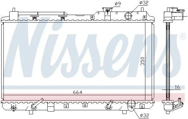 Handler.Part Radiator, engine cooling NISSENS 681021 5