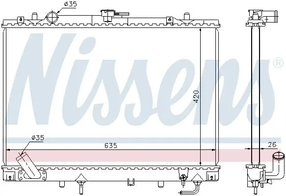 Handler.Part Radiator, engine cooling NISSENS 68154 6