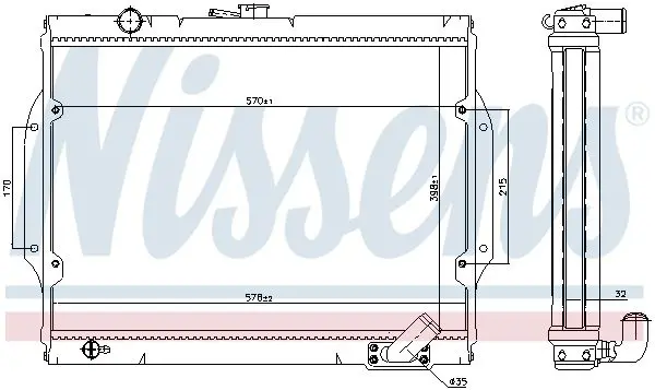 Handler.Part Radiator, engine cooling NISSENS 68156 5