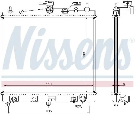 Handler.Part Radiator, engine cooling NISSENS 68700A 6