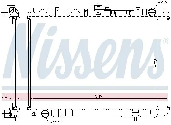 Handler.Part Radiator, engine cooling NISSENS 68703A 6