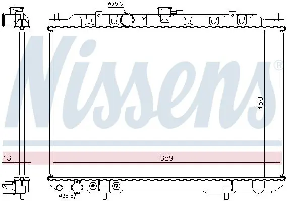 Handler.Part Radiator, engine cooling NISSENS 68704 6