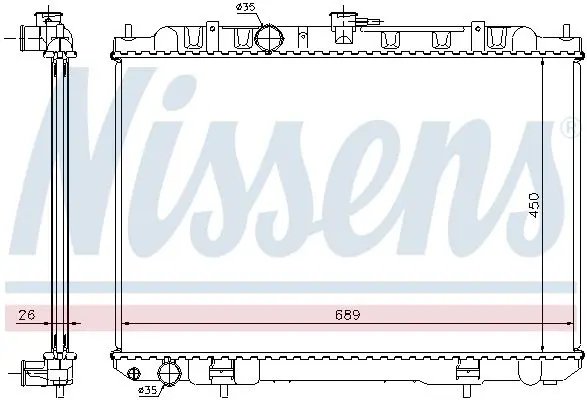 Handler.Part Radiator, engine cooling NISSENS 68705A 5