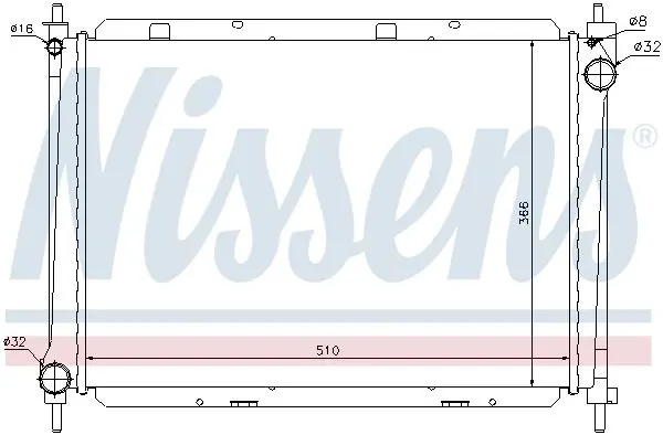 Handler.Part Radiator, engine cooling NISSENS 68722 5