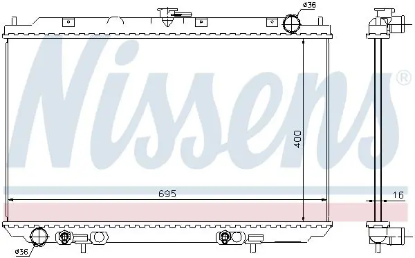 Handler.Part Radiator, engine cooling NISSENS 68725 1