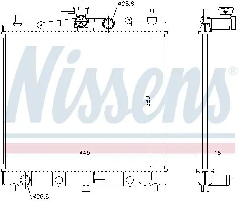 Handler.Part Radiator, engine cooling NISSENS 68728 5