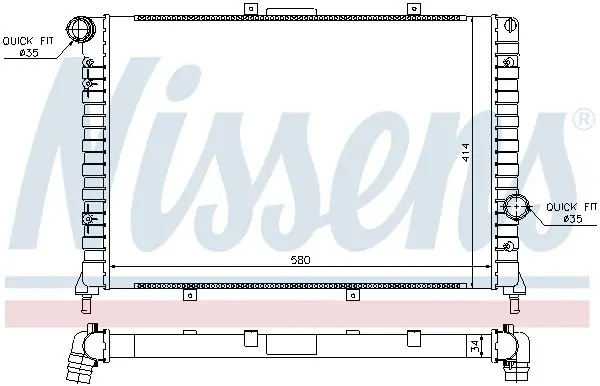 Handler.Part Radiator, engine cooling NISSENS 68804 5