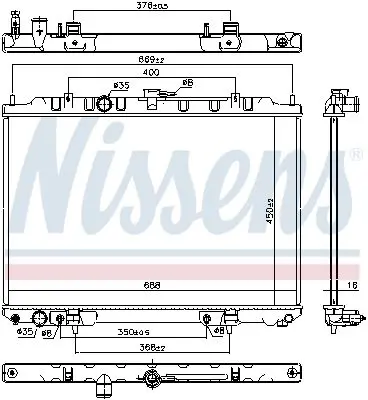 Handler.Part Radiator, engine cooling NISSENS 68799 1