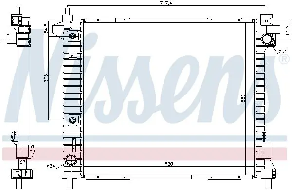 Handler.Part Radiator, engine cooling NISSENS 69094 1