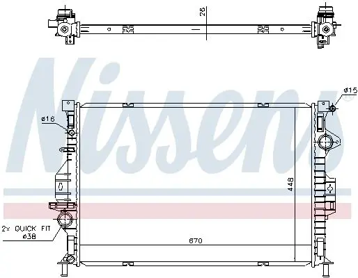 Handler.Part Radiator, engine cooling NISSENS 69249 5