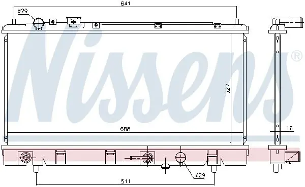 Handler.Part Radiator, engine cooling NISSENS 69463 5