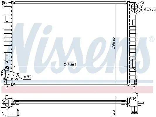 Handler.Part Radiator, engine cooling NISSENS 69703A 6