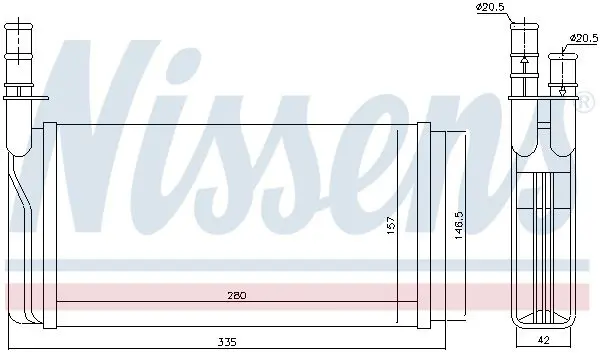 Handler.Part Heat exchanger, interior heating NISSENS 70011 5