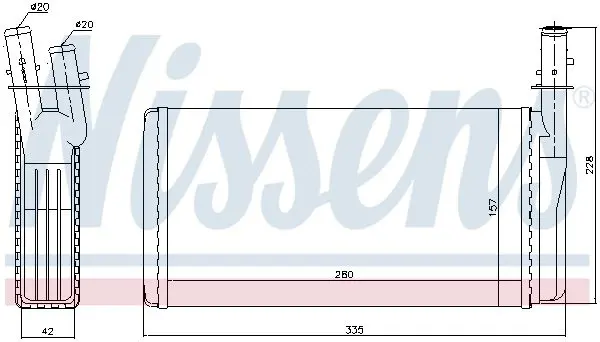 Handler.Part Heat exchanger, interior heating NISSENS 70016 6