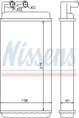 Handler.Part Heat exchanger, interior heating NISSENS 70220 6