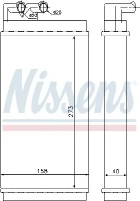 Handler.Part Heat exchanger, interior heating NISSENS 70230 6