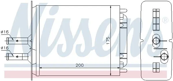 Handler.Part Heat exchanger, interior heating NISSENS 71439 5