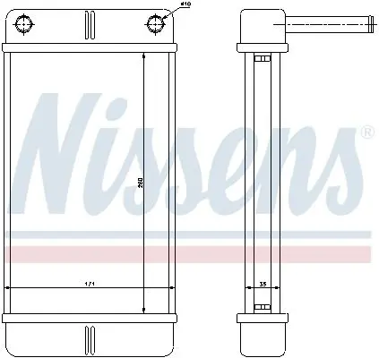 Handler.Part Heat exchanger, interior heating NISSENS 71443 6