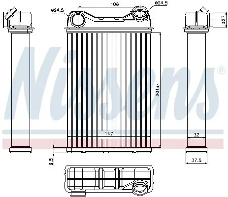 Handler.Part Heat exchanger, interior heating NISSENS 71445 6