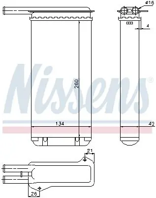 Handler.Part Heat exchanger, interior heating NISSENS 71755 7