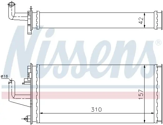 Handler.Part Heat exchanger, interior heating NISSENS 71807 7