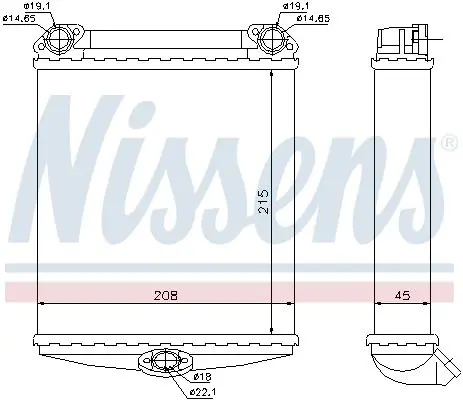 Handler.Part Heat exchanger, interior heating NISSENS 72001 6