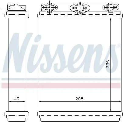 Handler.Part Heat exchanger, interior heating NISSENS 72016 6